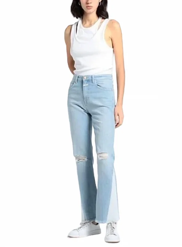 Casual Style Baylin Flare Jean In Two-Tone