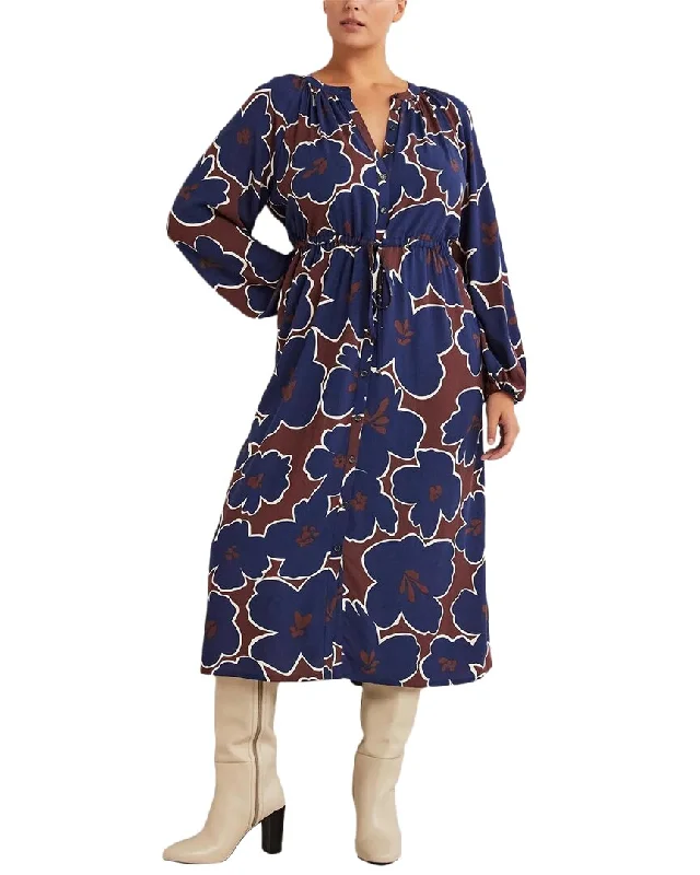 French Style Boden Tie Waist Detail Midi Dress