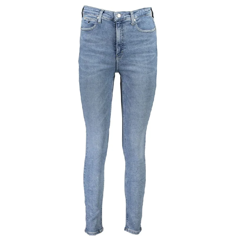 Comfortable And Versatile Calvin Klein blue Cotton Jeans & Women's Pant