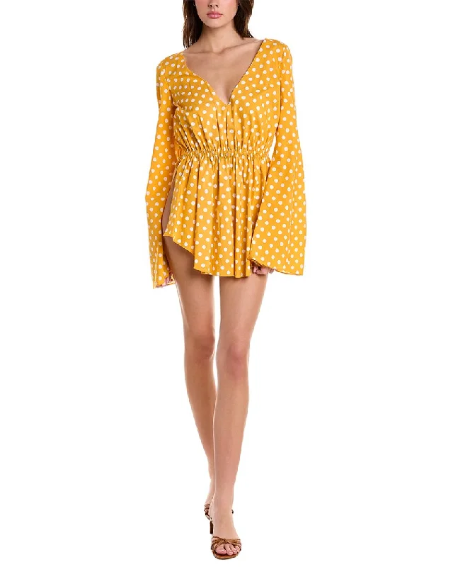 Celebrity Style Caroline Constas Tatia Linen Cover-Up Dress