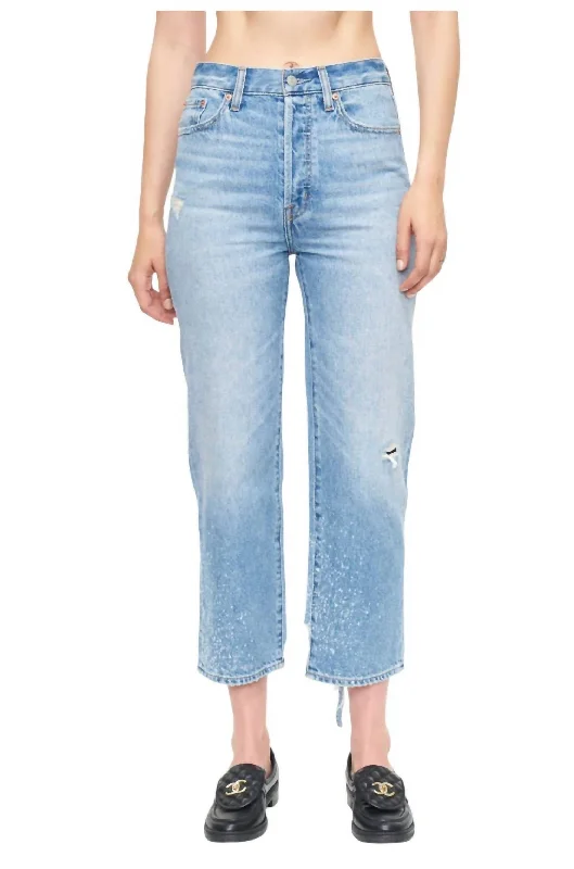 Designer Style Cassie Super High Rise Straight Crop In Tiki Vintage