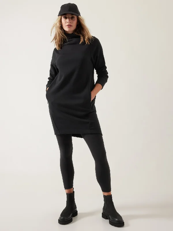 Soft And Comfortable Cozy Karma Mock Neck Dress