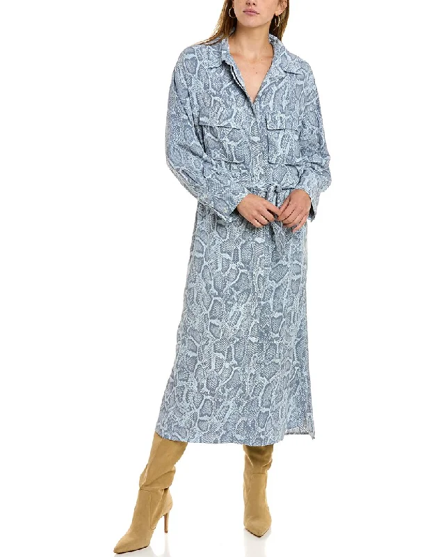 Classic ENA Pelly Snakeskin Utility Midi Dress