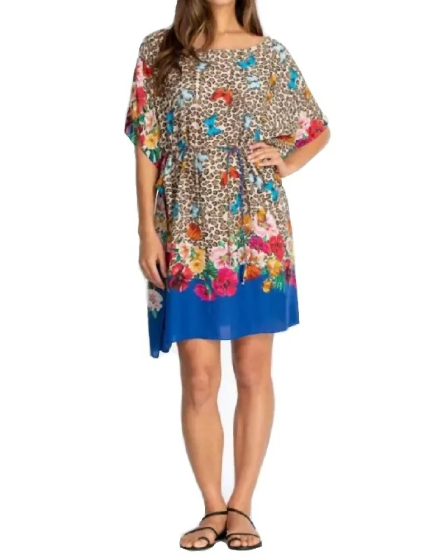 Unique Design Fleur Kaftan Dress in Multi