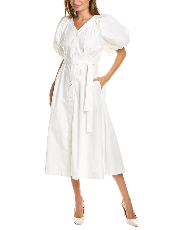 Outdoor Trend Gracia Exaggerated Balloon Sleeve Shirtdress