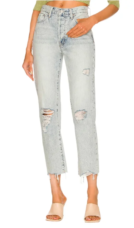 Avant-garde Design Hysteria Ankle Pants In Blue Denim