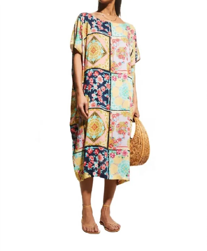 Simple Style Japer Cocoon Dress in Multi
