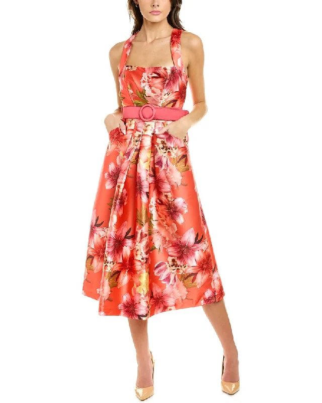 Fresh And Natural Kay Unger Morgana Midi Dress