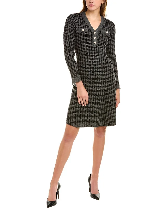 Embroidered Letters Nanette by Nanette Lepore Leah Midi Sweaterdress
