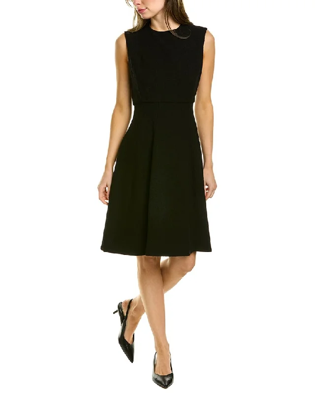Comfortable And Versatile Oscar de la Renta Mini Wool-Blend Boucle Dress