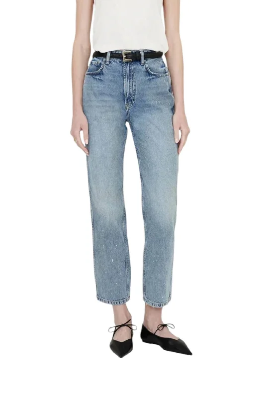 Fashion Elements Paint Vin Jeans In Pacific Blue