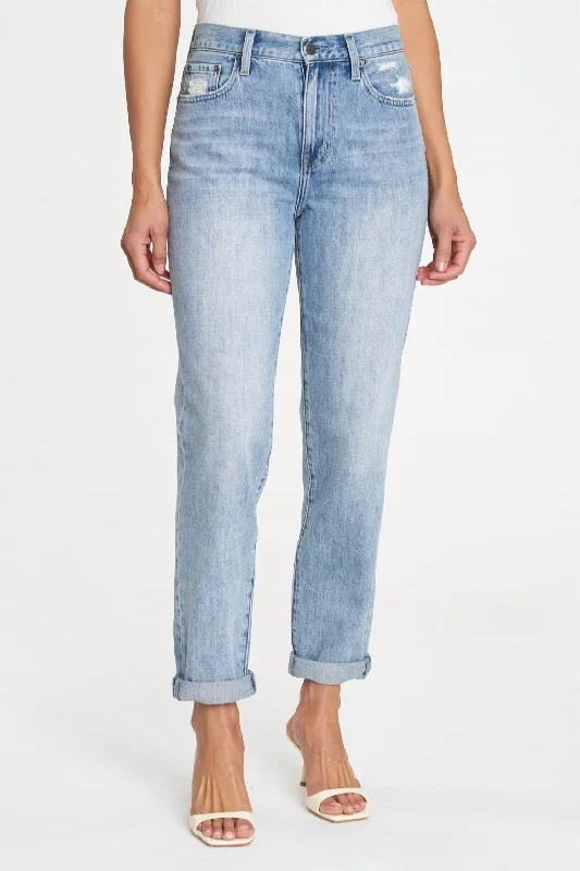 Double-sided Wear Presley High Rise Relaxed Roller Jean In Fusion