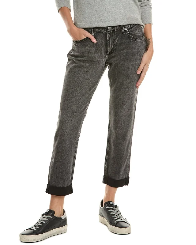 Street Cool rag & bone Dre Serephina Low-Rise Slim Boyfriend Jean