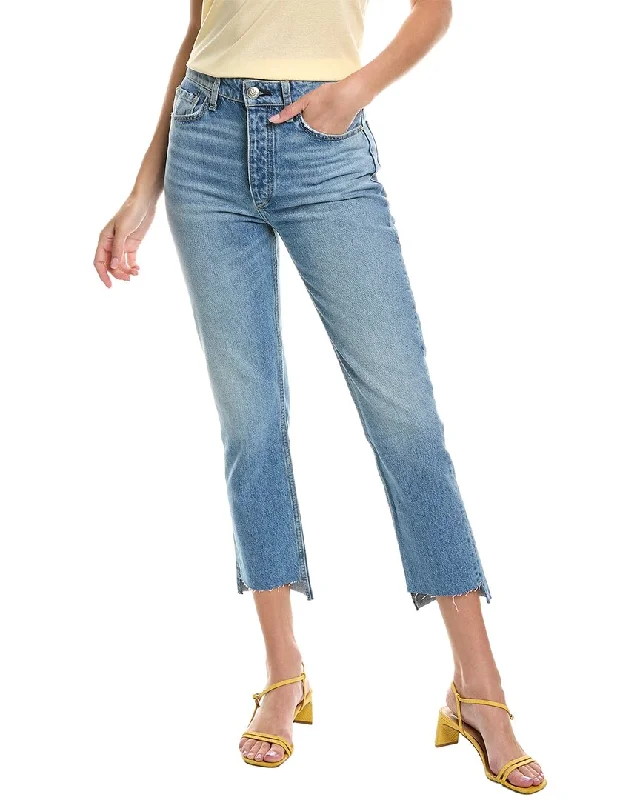 High Street Style rag & bone Nina Delavan High-Rise Ankle Cigarette Jean