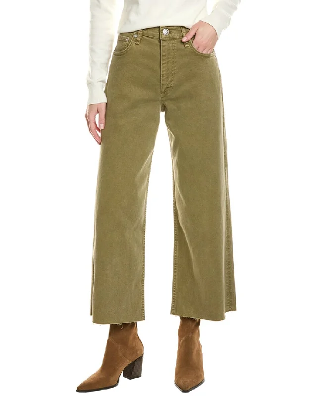 Youthful Street Fashion rag & bone The Andi High-Rise Sage Ankle Wide Leg Jean