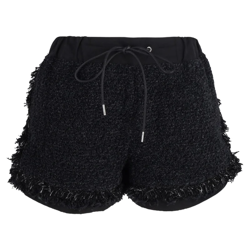 Dessert Matching Sacai Drawstring Shorts in Black Tweed