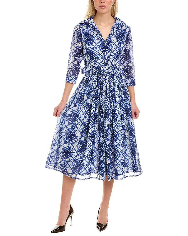 French Style Samantha Sung Audrey 2 3/4-Sleeve Shirtdress