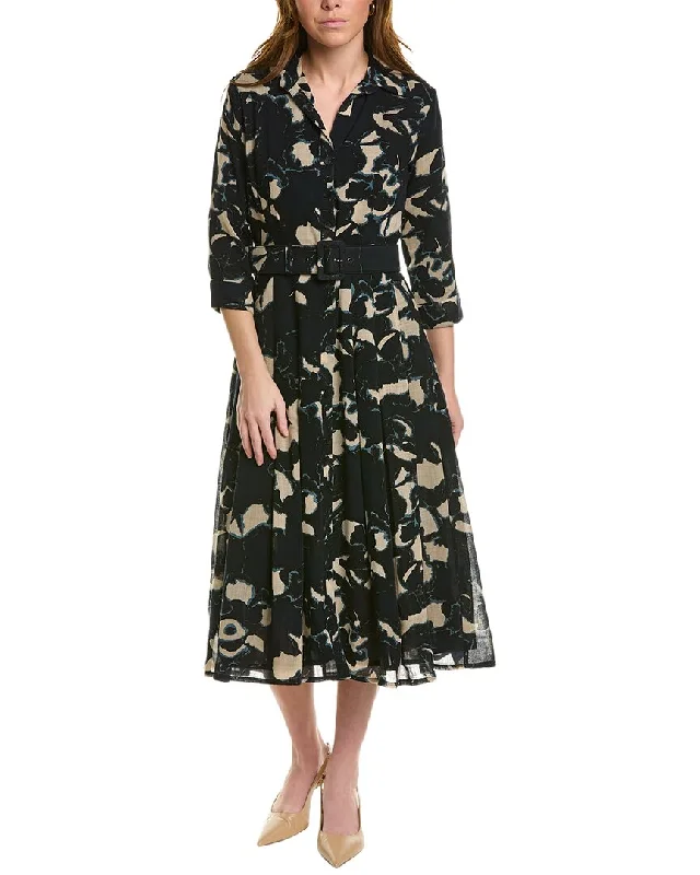Wearable At Home Or Out Samantha Sung Patricia Wool Shirtdress
