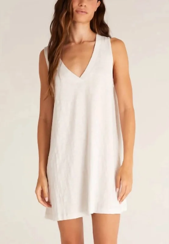 Minimalism Sparrow Mini Dress In Coastal Fog