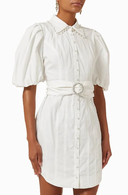 Casual Street Stardust Dress in White Pearl