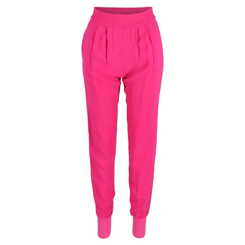 Exclusive Customization Stella McCartney Relaxed Fit Joggers Pants in Hot Pink Polyester