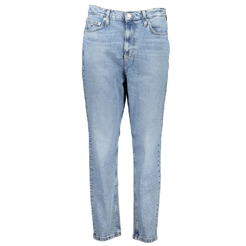 Feminine Charm Tommy Hilfiger blue Cotton Jeans & Women's Pant