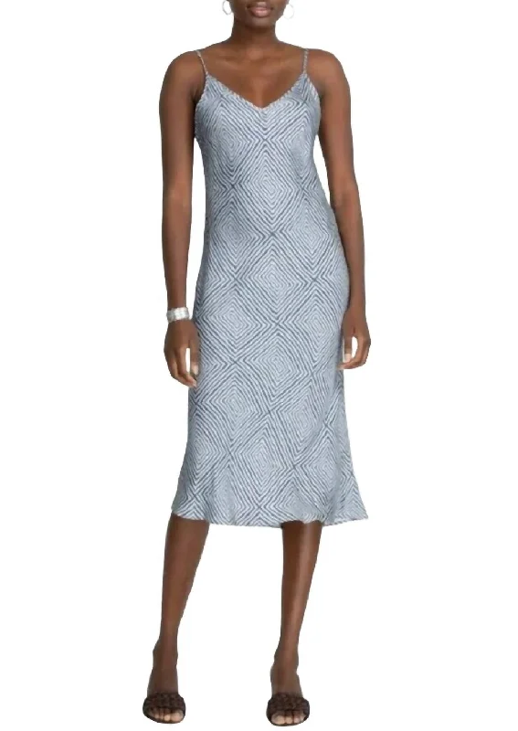 Luxury And Elegant Vendom Slip Dress In Multi