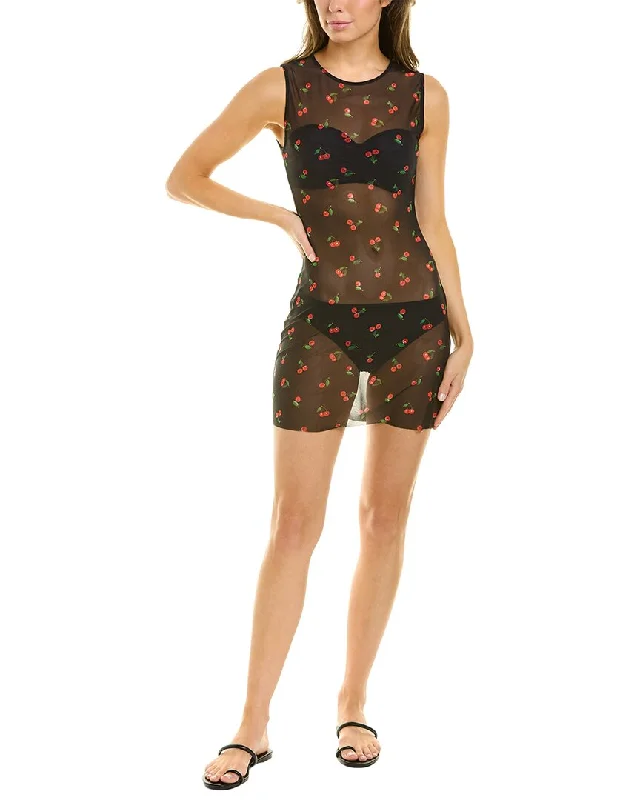 Lively And Youthful WeWoreWhat Sheer Mesh Muscle Dress