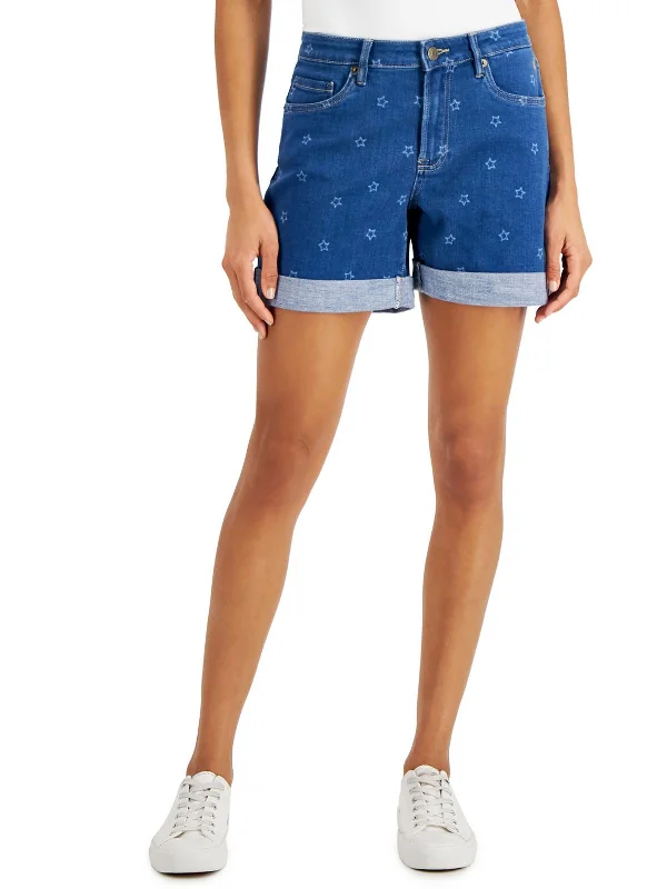 Warm And Comfortable Womens Denim Pattern Denim Shorts