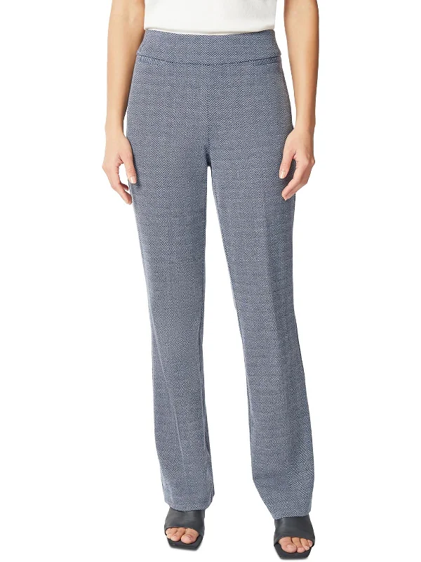 Street Charm Womens Herringbone Pull On Bootcut Pants