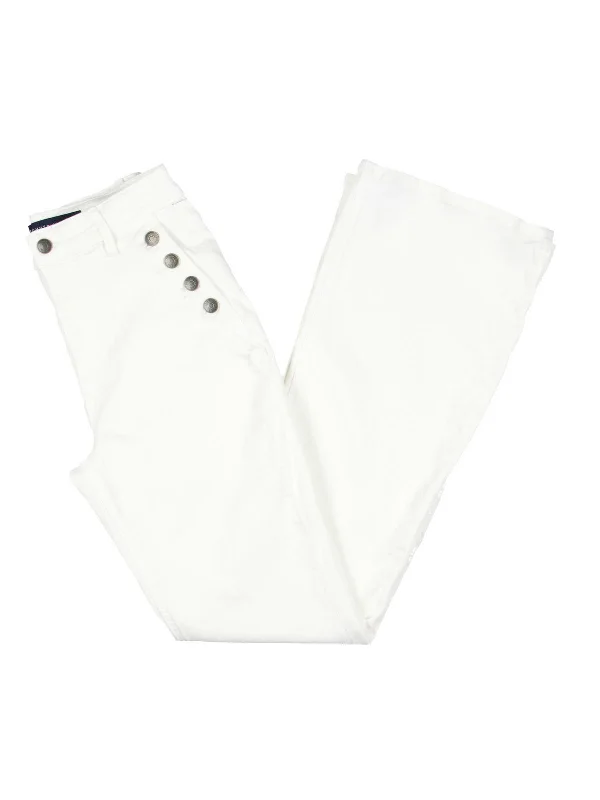 Boutique Recommendation Womens High Rise Button Detail Flared Jeans