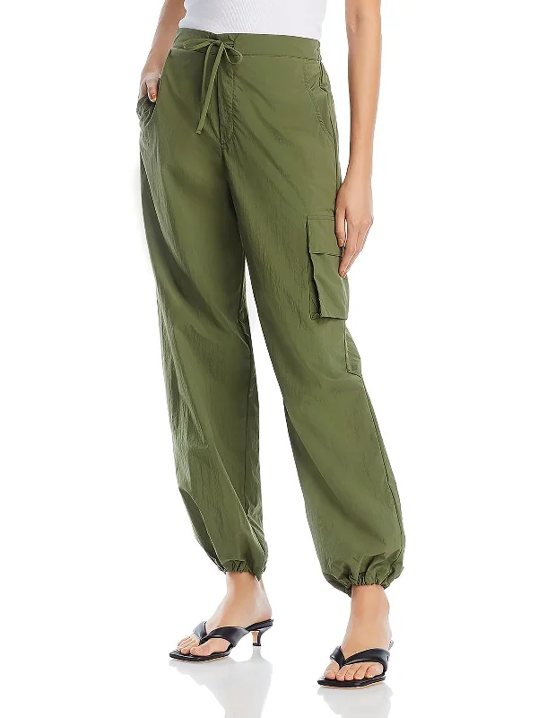 Ethnic Style Womens High Rise Drawstring Cargo Pants