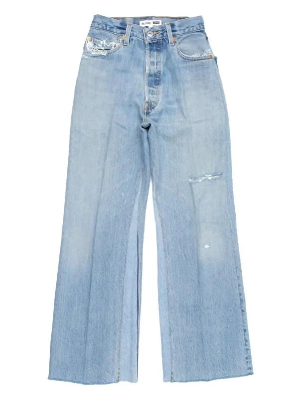 Body Design Women's High Rise Wide Leg Crop Jeans In Indigo