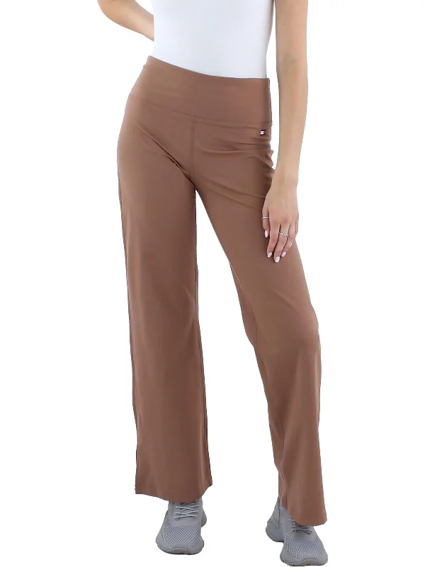 Playful Style Womens Logo Stretch Flared Pants