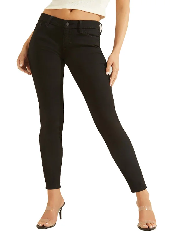 Soft And Comfortable Womens Low Rise Dark Wash Skinny Jeans