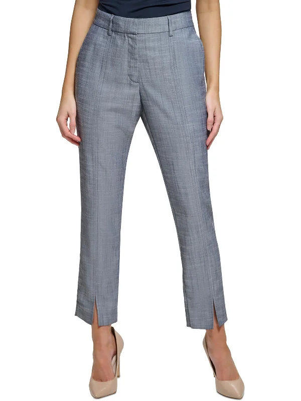 Sports Design Womens Mid-Rise Straight Leg Ankle Pants