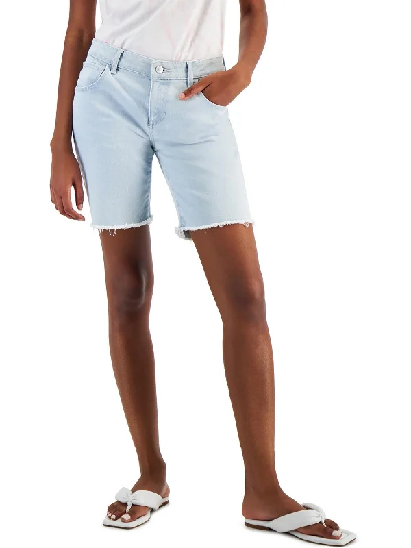 Casual Style Womens Mini Light Wash Denim Shorts