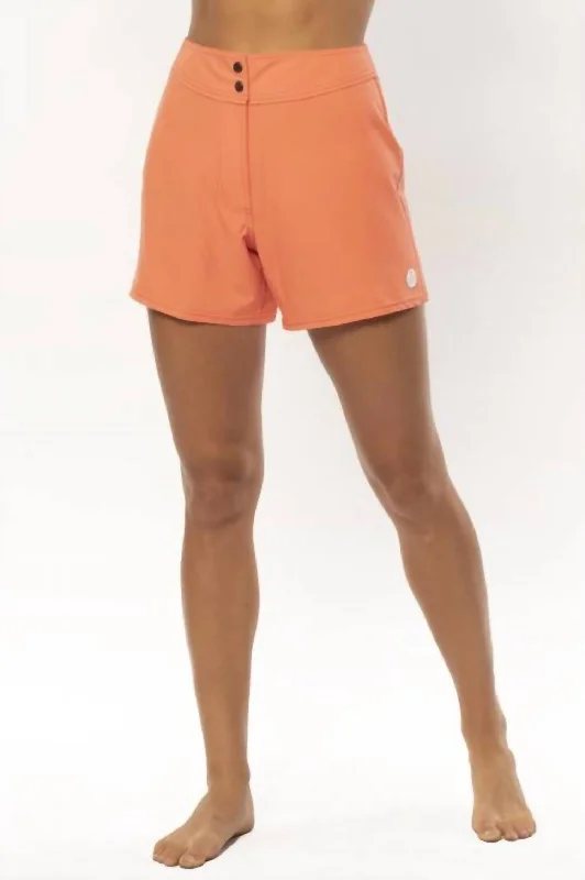 Urban Sense Womens Ocean Air Boardshort 5" In Vibrant Coral