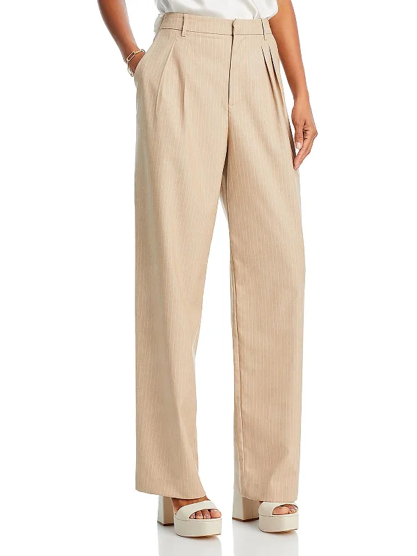 Classic Womens Pleated High Rise Dress Pants