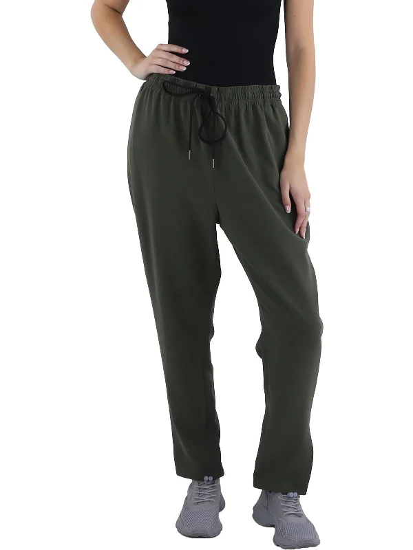 Luxury Temperament Womens Slit Pull On Ankle Pants
