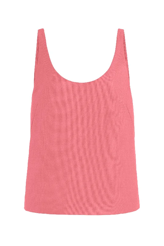 Carefree Muriel Tank Top in Watermelon Silk Virgin Wool
